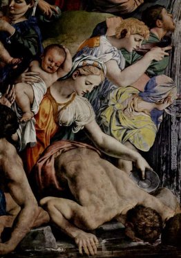 Mosè colpisce l'acqua dalla roccia della parete Mosè colpisce l'acqua dalla roccia della parete