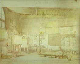 Il laboratorio dell'artista a Roma. Il laboratorio dell'artista a Roma.
