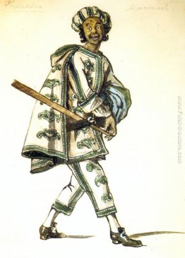 Truffaldino. Costumi per la commedia di Goldoni "Servo di due pa Truffaldino. Costumi per la commedia di Goldoni "Servo di due pa