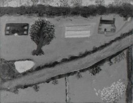 Paesaggio verde con Case e strada Paesaggio verde con Case e strada
