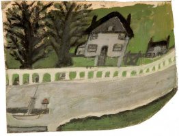 Paesaggio con una casa e alberi Paesaggio con una casa e alberi