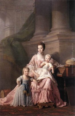 Queen Charlotte con i suoi due figli Queen Charlotte con i suoi due figli