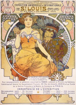 Art nouveau colore litografia poster che mostra una donna seduta Art nouveau colore litografia poster che mostra una donna seduta