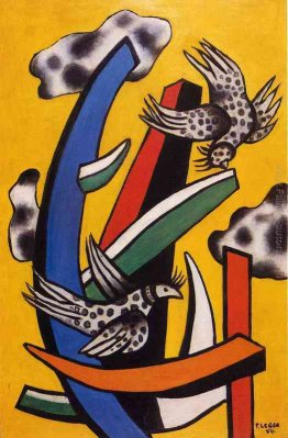 Uccelli su uno sfondo giallo Uccelli su uno sfondo giallo