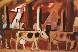 Mucche che porta alla stalla Mucche che porta alla stalla