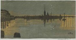 Leningrado. Veduta della fortezza di notte. Leningrado. Veduta della fortezza di notte.