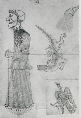 Strega con aquila, coccodrillo e cornucopia Strega con aquila, coccodrillo e cornucopia