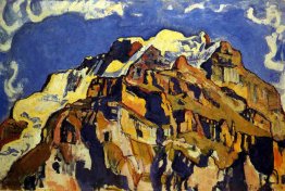 Jungfrau e Silverhorn, come visto da Mürren Jungfrau e Silverhorn, come visto da Mürren