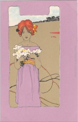 Ragazze con viola circonda Ragazze con viola circonda