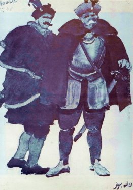 Sketch per l'opera di Glinka "Ivan Susanin". Warriors Sketch per l'opera di Glinka "Ivan Susanin". Warriors