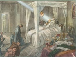 La vita di S. Ignazio di Loyola. Piatto 10. La morte di S. Ignaz La vita di S. Ignazio di Loyola. Piatto 10. La morte di S. Ignaz
