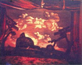 Studio di scenografia per "notte sul Monte Calvo" Studio di scenografia per "notte sul Monte Calvo"