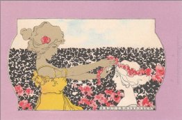 Ragazze con viola circonda Ragazze con viola circonda