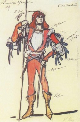 Soldier.Costume disegno per Gartman`s balletto Soldier.Costume disegno per Gartman`s balletto