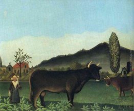 (Paesaggio con mucca) (Paesaggio con mucca)
