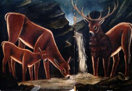 Cervi con i loro cerbiatti Cervi con i loro cerbiatti