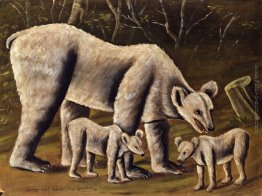 L'orso bianco con cuccioli L'orso bianco con cuccioli