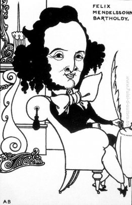 Caricatura di Felix Mendelssohn Caricatura di Felix Mendelssohn