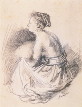 Una donna seduta, a torso nudo Una donna seduta, a torso nudo