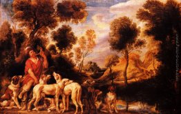 Cacciatore con i suoi cani Cacciatore con i suoi cani