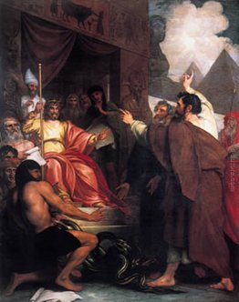 Mosè e Aronne davanti al faraone Mosè e Aronne davanti al faraone