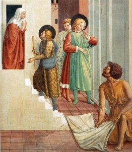 Nascita di San Francesco, profezia della nascita da un pellegrin Nascita di San Francesco, profezia della nascita da un pellegrin