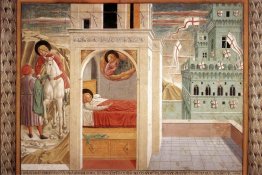 San Francesco regala i suoi vestiti, visione della Chiesa milita San Francesco regala i suoi vestiti, visione della Chiesa milita