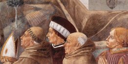 Predica agli uccelli e la Benedizione di Montefalco (particolare Predica agli uccelli e la Benedizione di Montefalco (particolare