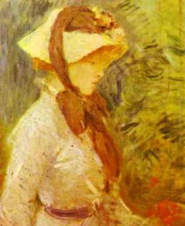 Giovane donna con un cappello di paglia Giovane donna con un cappello di paglia