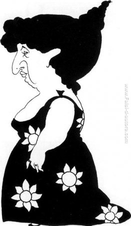 Caricatura di una figura in un vestito di girasole Caricatura di una figura in un vestito di girasole