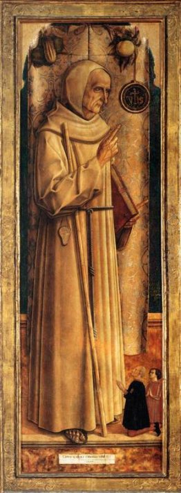 San Giacomo della Marca, con due donatore inginocchiato San Giacomo della Marca, con due donatore inginocchiato