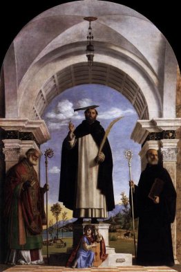 San Pietro Martire con San Nicola di Bari, San Benedetto e un an San Pietro Martire con San Nicola di Bari, San Benedetto e un an