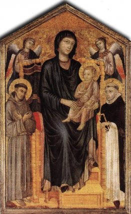 Madonna in trono col Bambino, San Francesco, San Domenico e due Madonna in trono col Bambino, San Francesco, San Domenico e due