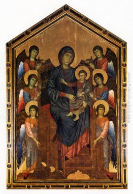 La Madonna col Bambino in trono circondato da sei angeli La Madonna col Bambino in trono circondato da sei angeli