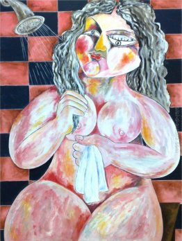 Donna Godendo la doccia Donna Godendo la doccia