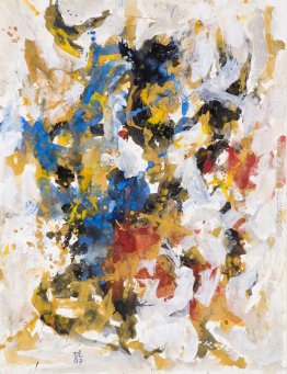 Turbolenza in colore '- acquerello astratto arte, pittura su car Turbolenza in colore '- acquerello astratto arte, pittura su car