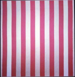 Peinture acrylique blanche sur tissu rayé blanc et rouge Peinture acrylique blanche sur tissu rayé blanc et rouge