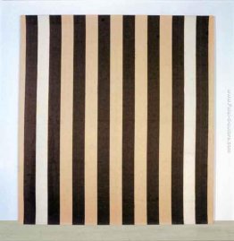 Peinture acrylique blanche sur tissu rayé blanc et marron Peinture acrylique blanche sur tissu rayé blanc et marron