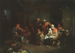 The Blind Fiddler, illustrazione da 'vita dei grandi uomini racc The Blind Fiddler, illustrazione da 'vita dei grandi uomini racc