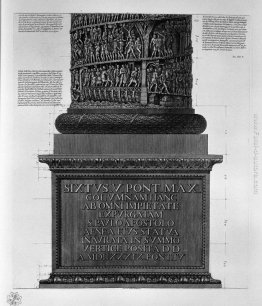 Vista della facciata principale della colonna Antonina, in sei t Vista della facciata principale della colonna Antonina, in sei t