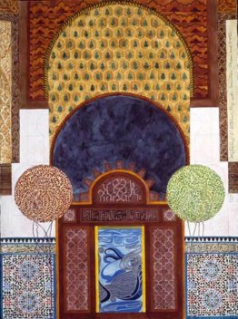 Medersa El-Attarin, Fez, con Secessione alberi e acqua Medersa El-Attarin, Fez, con Secessione alberi e acqua