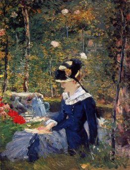 Giovane donna nel giardino Giovane donna nel giardino