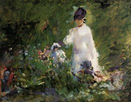 Giovane donna tra i fiori Giovane donna tra i fiori
