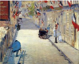 Mosnier Rue decorato con bandiere Mosnier Rue decorato con bandiere