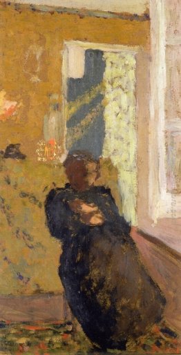 Seduti donna vestita di nero Seduti donna vestita di nero