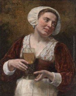 Una giovane donna con un bicchiere di vino Una giovane donna con un bicchiere di vino
