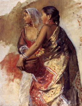 Schizzo Due nautch Ragazze Schizzo Due nautch Ragazze