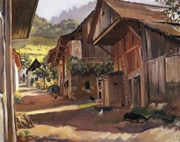 Alps. Villaggio nella Savoia Alps. Villaggio nella Savoia