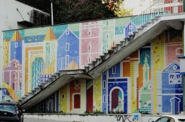 Azulejos (ceramiche) del pannello, Av. Infante Santo, Lisbona Azulejos (ceramiche) del pannello, Av. Infante Santo, Lisbona