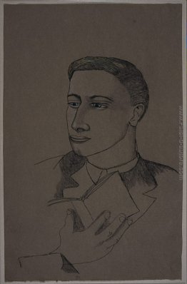 Testa del ragazzo con un libro Testa del ragazzo con un libro